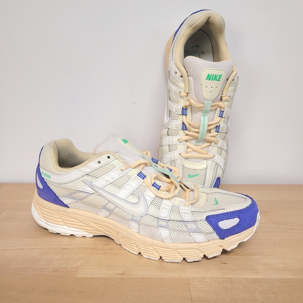 Nike P-6000 Athletic Department Sneakers Mens 12.5 Sail Blue White FJ5443-113